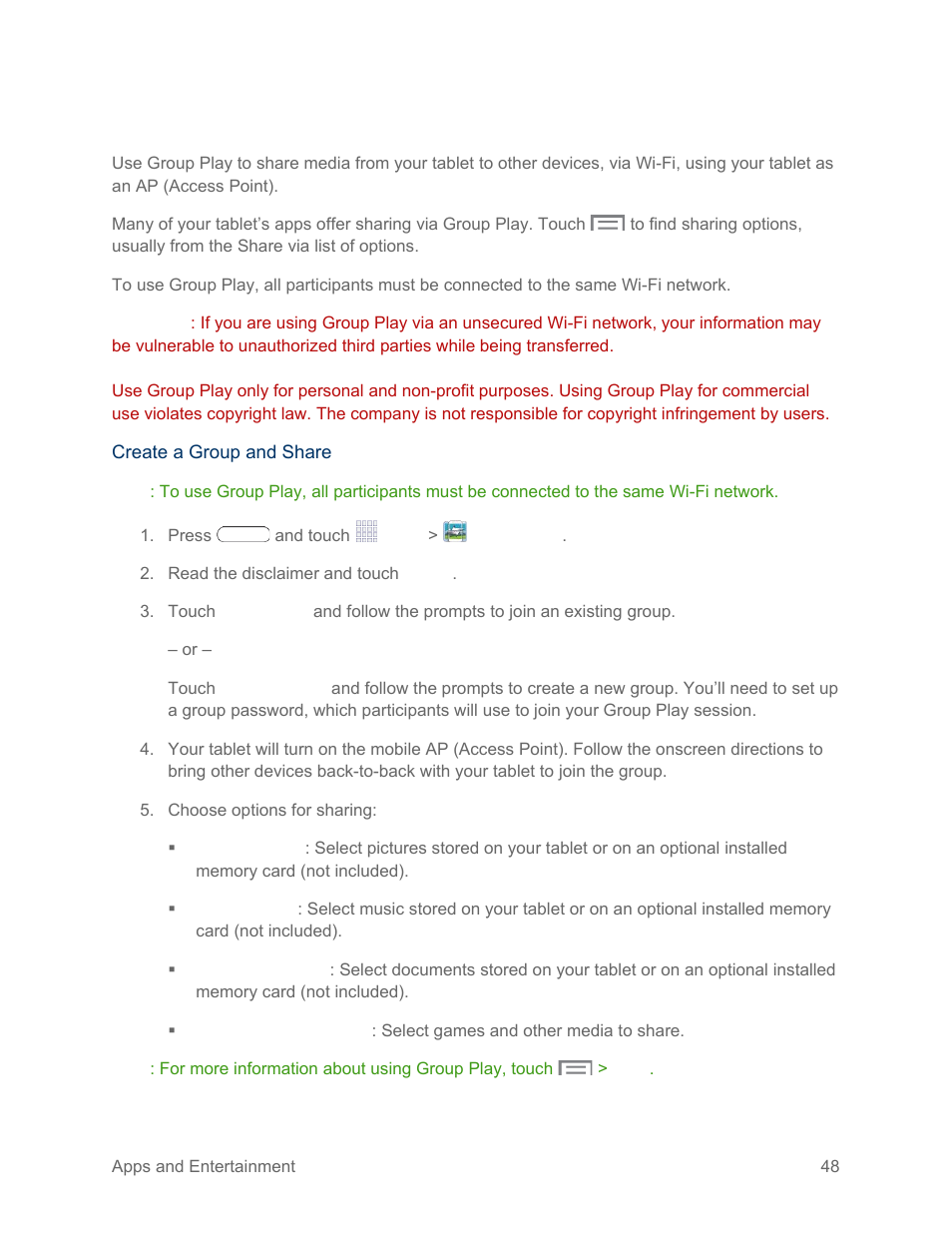 Group play | Samsung SM-T217SZWASPR User Manual | Page 57 / 124