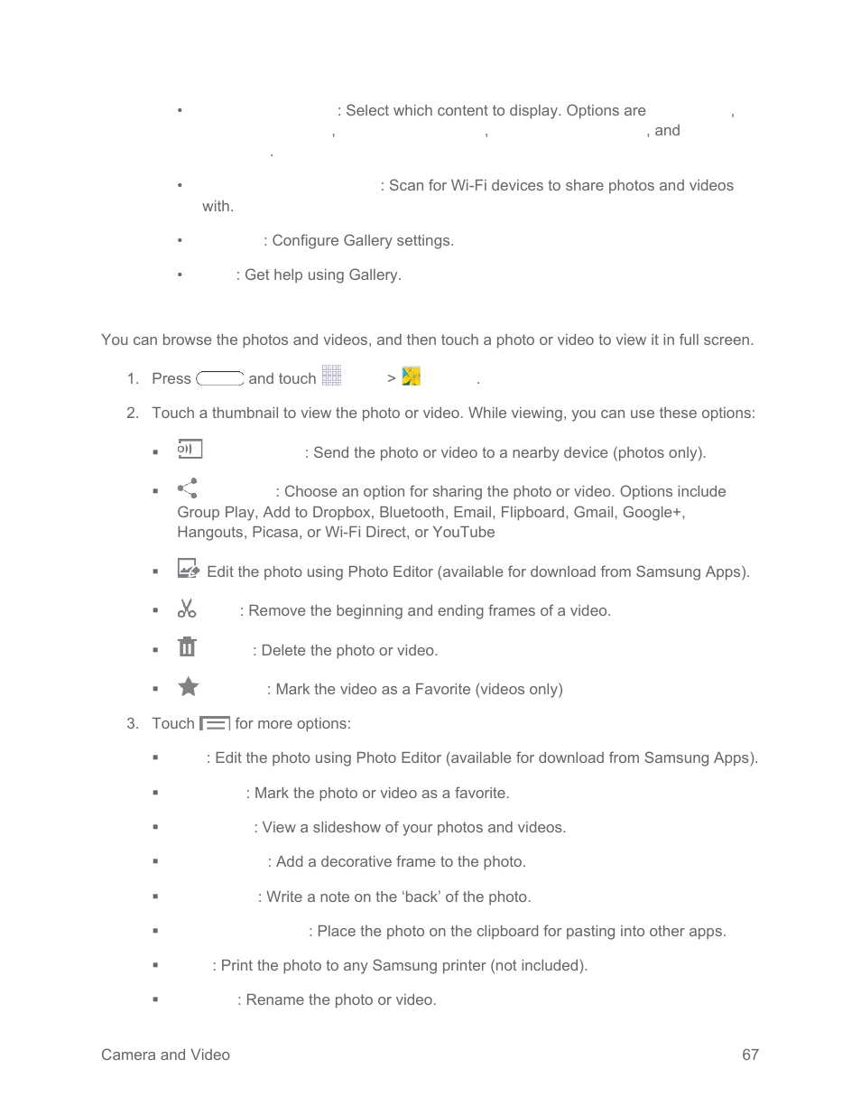 View photos and videos | Samsung SM-T217SZWASPR User Manual | Page 76 / 124