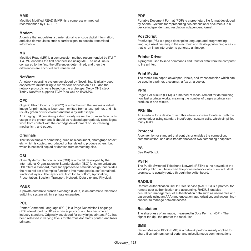 Samsung CLX-9250ND-XAA User Manual | Page 127 / 129