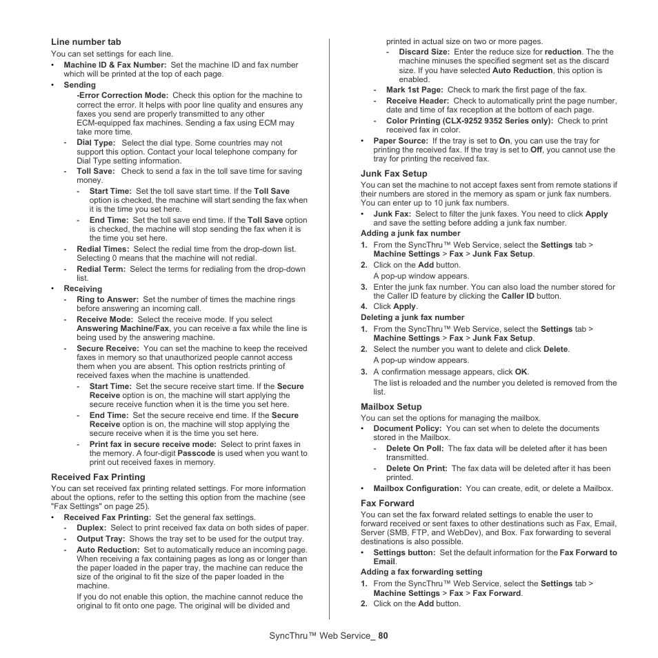 Samsung CLX-9250ND-XAA User Manual | Page 80 / 129