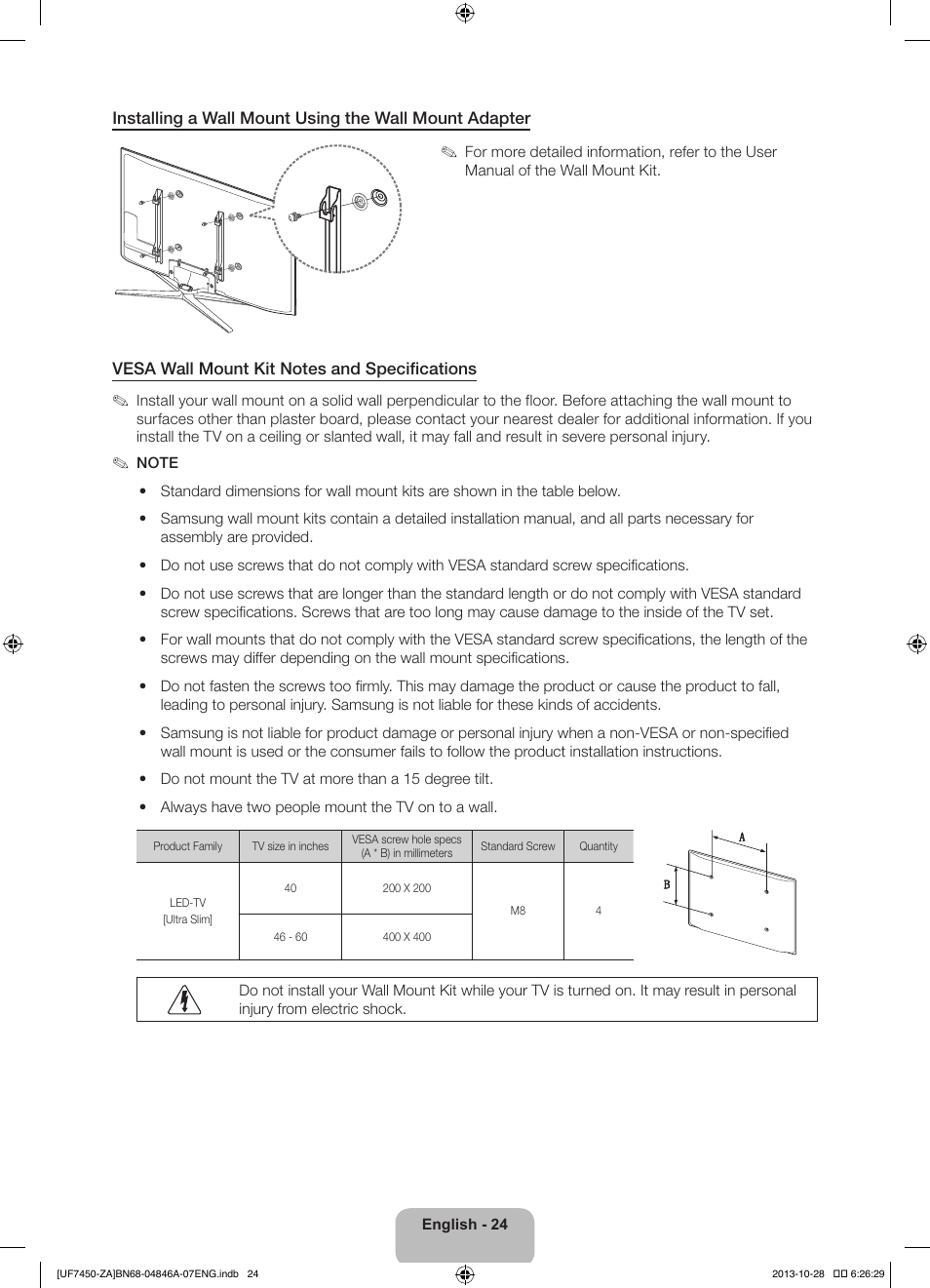 Samsung UN55F7450AFXZA User Manual | Page 24 / 34