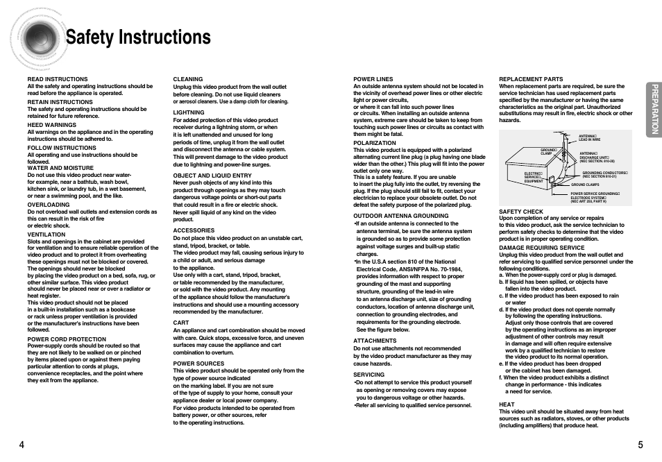 Safety instructions | Samsung HT-AS610T-XAA User Manual | Page 3 / 26