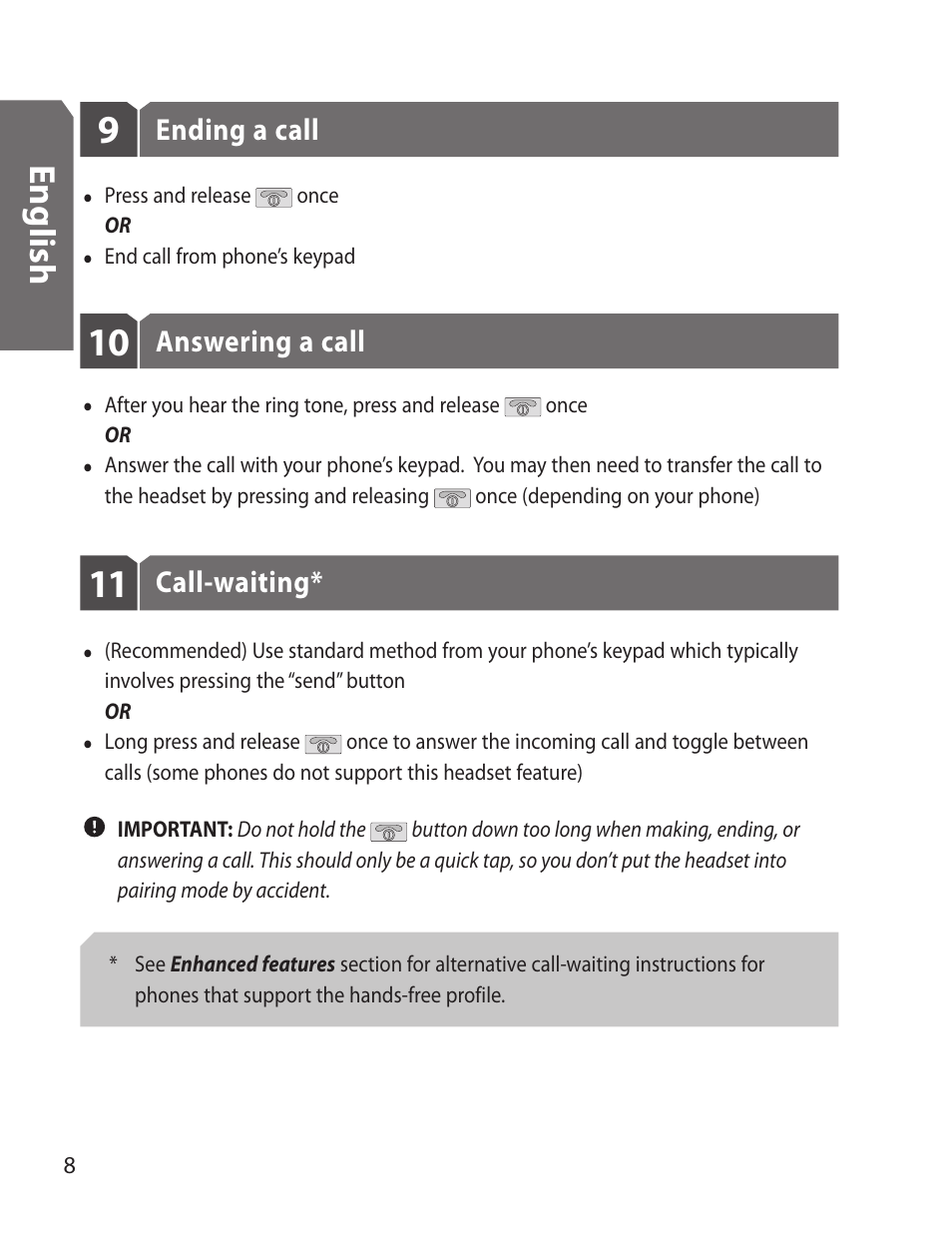 En g lis h | Samsung WEP170JBEG-XAR User Manual | Page 10 / 58