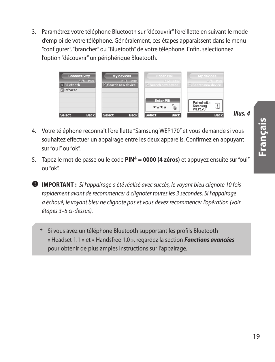 Fr an ça is | Samsung WEP170JBEG-XAR User Manual | Page 21 / 58