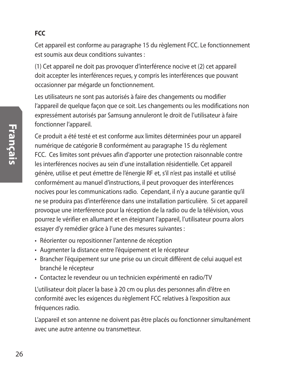 Fr an ça is | Samsung WEP170JBEG-XAR User Manual | Page 28 / 58