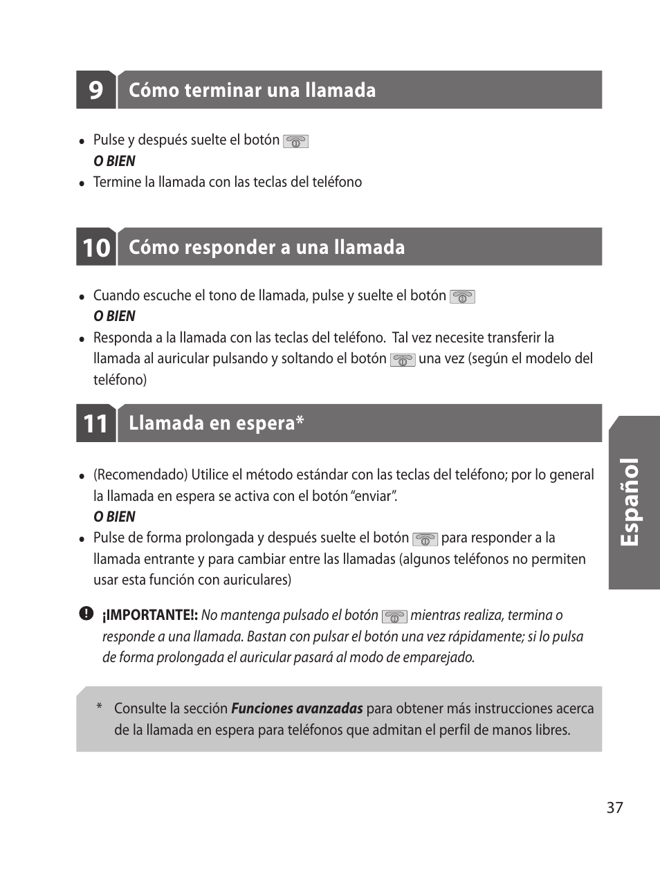 Es p añ o l | Samsung WEP170JBEG-XAR User Manual | Page 39 / 58