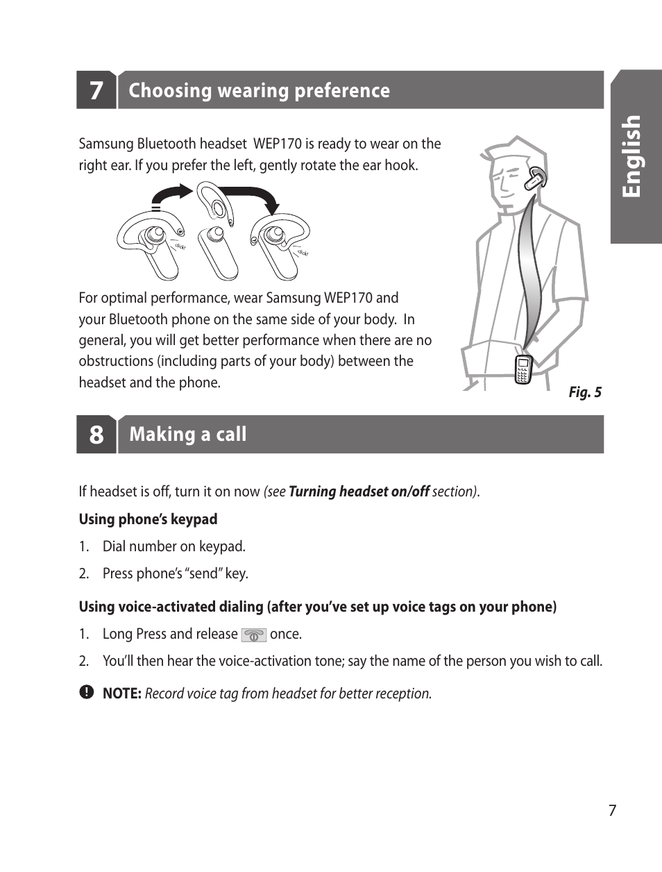 En g lis h | Samsung WEP170JBEG-XAR User Manual | Page 9 / 58