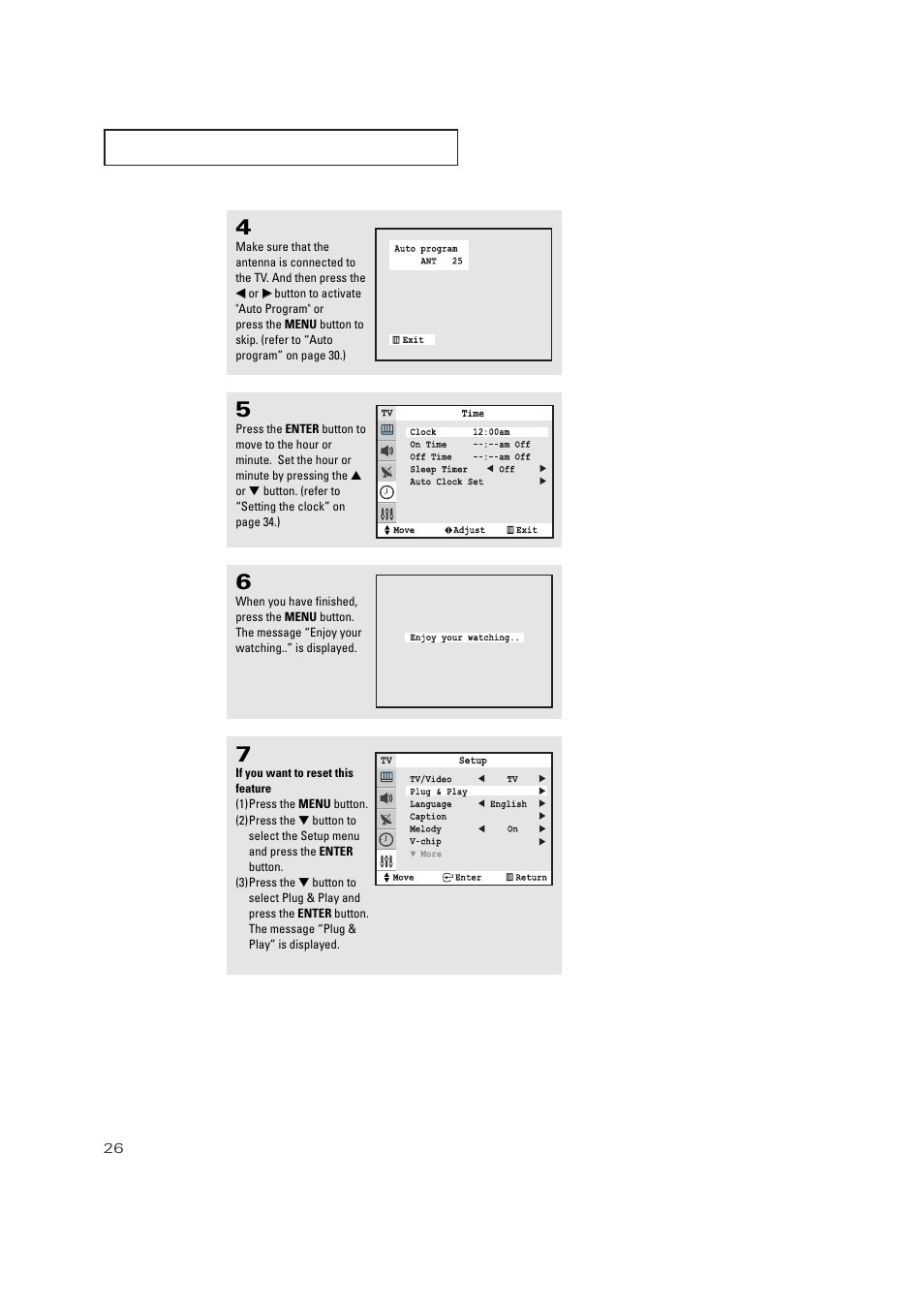 Samsung TXP3271HX-XAA User Manual | Page 26 / 79