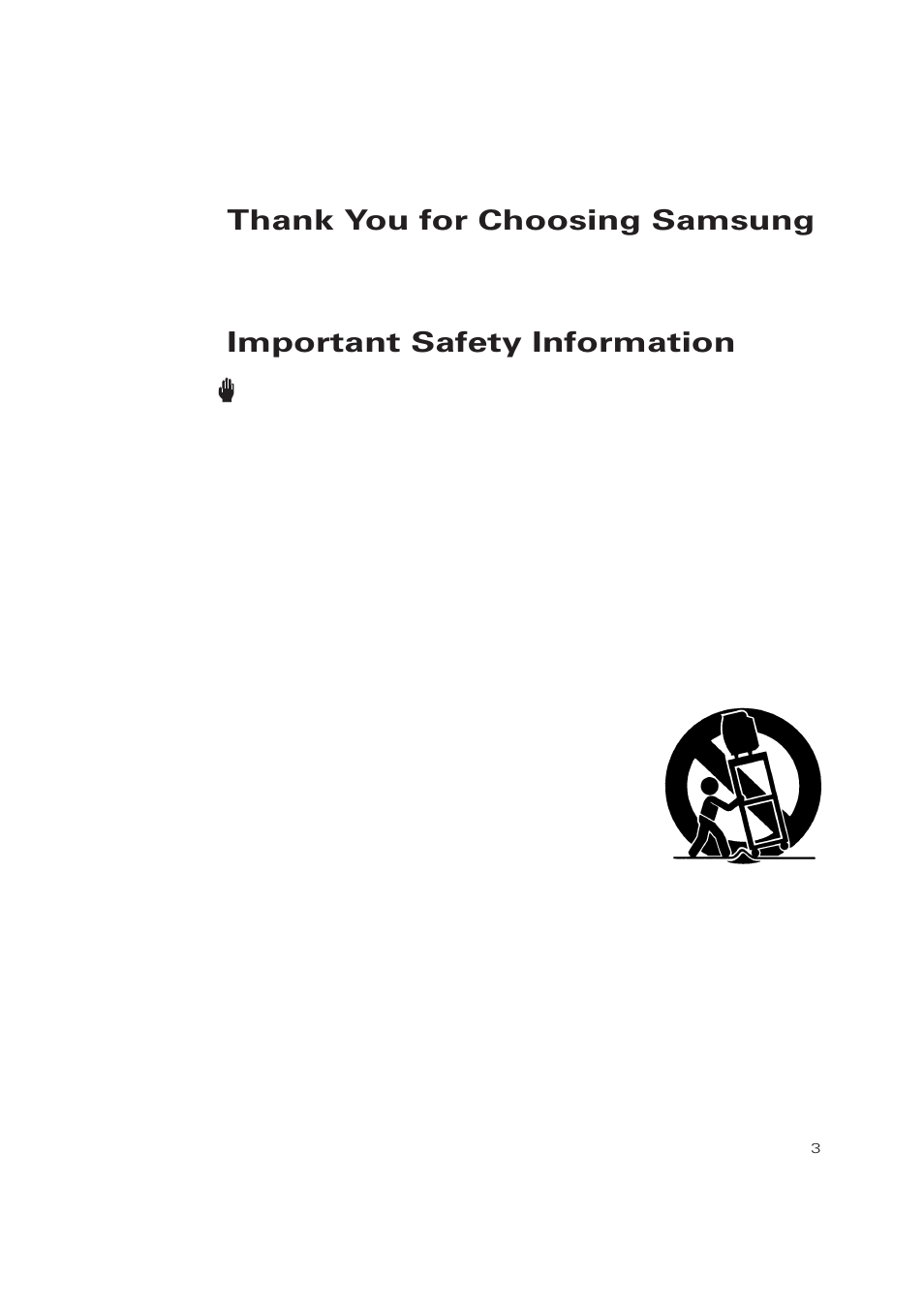 Important safety information | Samsung TXP3271HX-XAA User Manual | Page 3 / 79