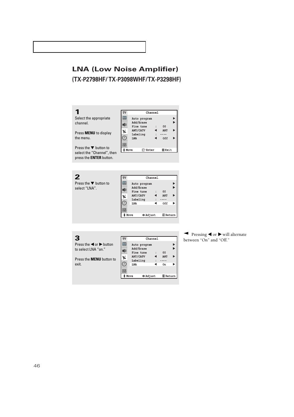 Lna (low noise amplifier) | Samsung TXP3271HX-XAA User Manual | Page 46 / 79