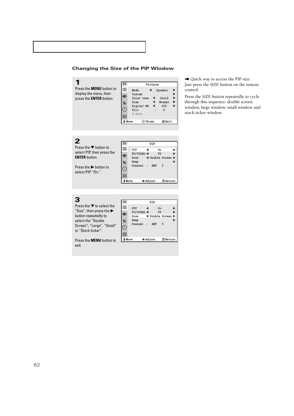 Samsung TXP3271HX-XAA User Manual | Page 62 / 79