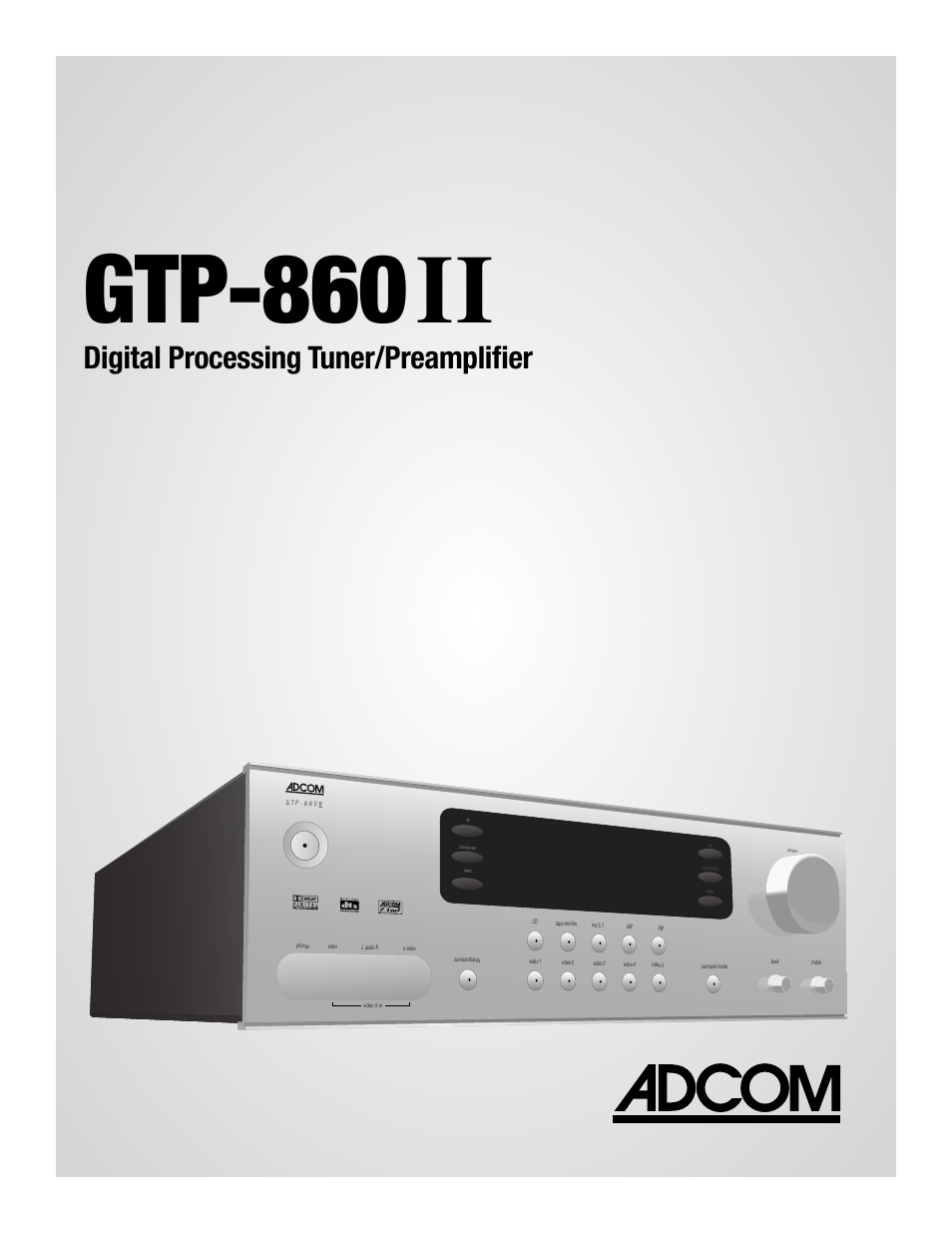 Adcom GTP-860II User Manual | 32 pages