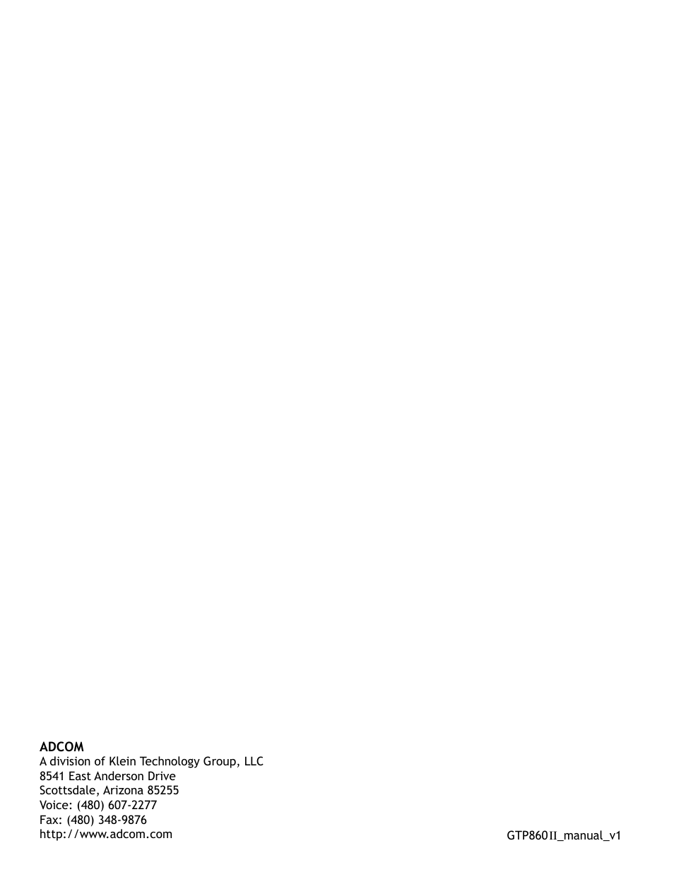 Adcom GTP-860II User Manual | Page 32 / 32