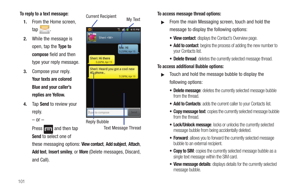 Samsung SGH-T759ZPBTMB User Manual | Page 106 / 259