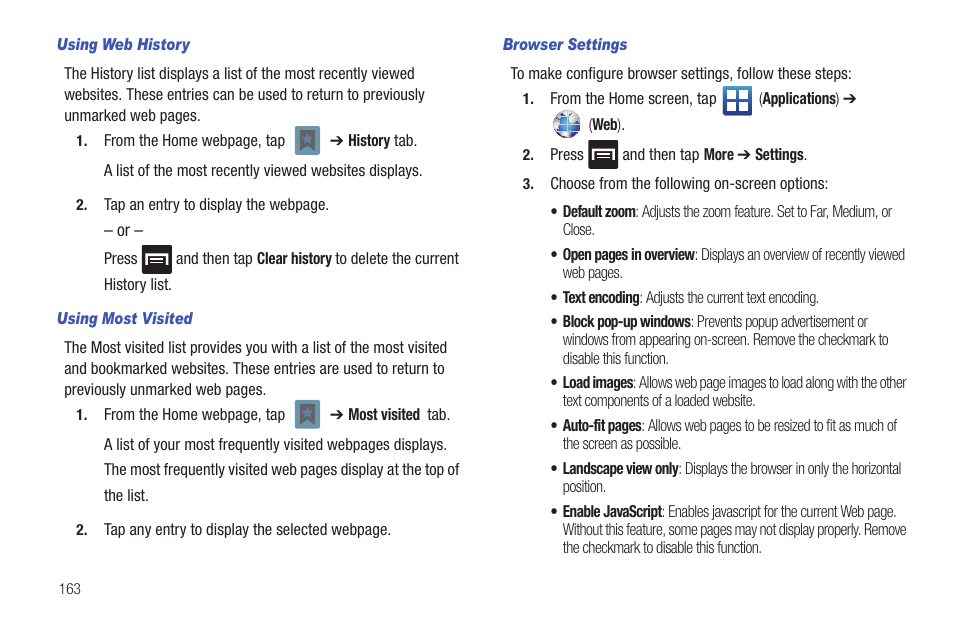 Samsung SGH-T759ZPBTMB User Manual | Page 168 / 259