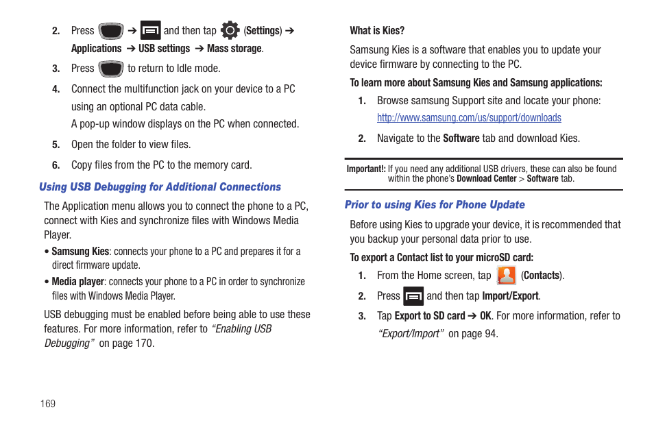 Samsung SGH-T759ZPBTMB User Manual | Page 174 / 259