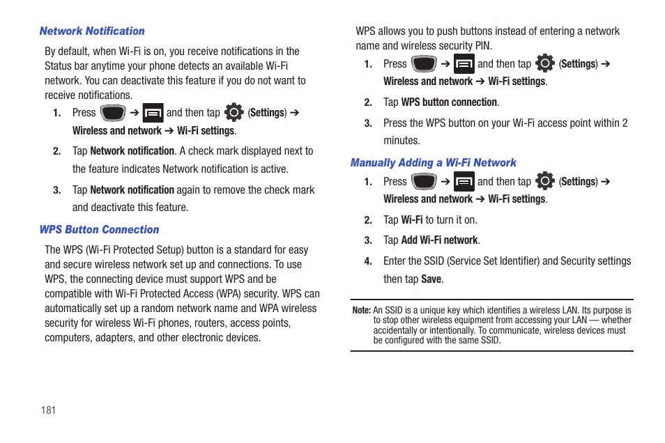 Samsung SGH-T759ZPBTMB User Manual | Page 186 / 259