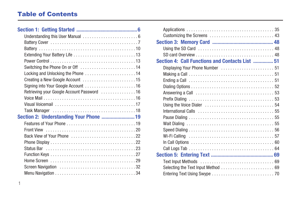 Samsung SGH-T759ZPBTMB User Manual | Page 6 / 259