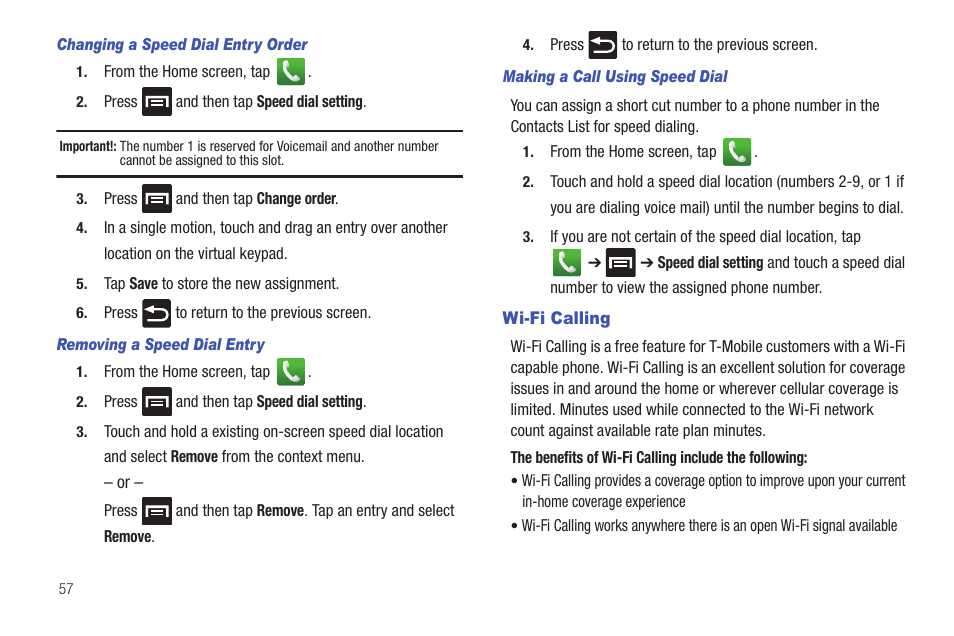 Wi-fi calling | Samsung SGH-T759ZPBTMB User Manual | Page 62 / 259