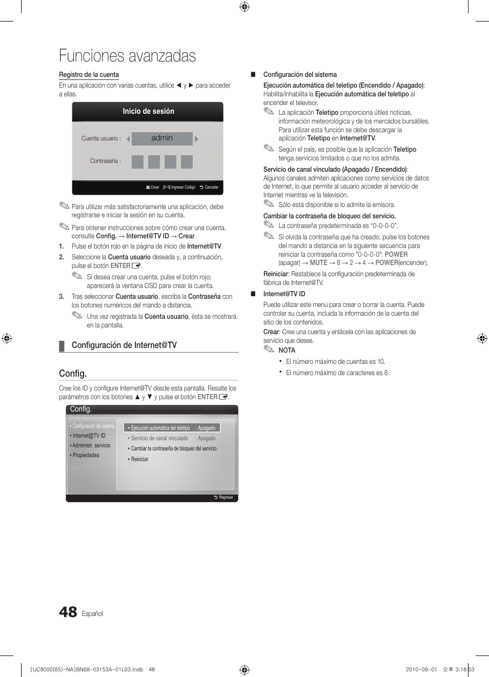 Funciones avanzadas | Samsung UN65C8000XFXZA User Manual | Page 114 / 199