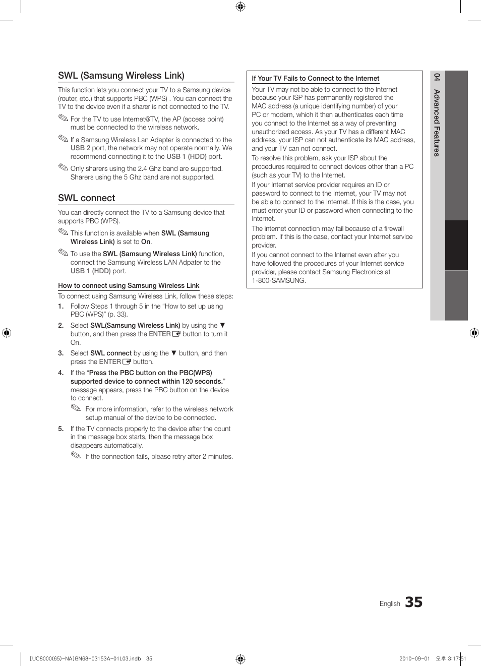 Samsung UN65C8000XFXZA User Manual | Page 35 / 199