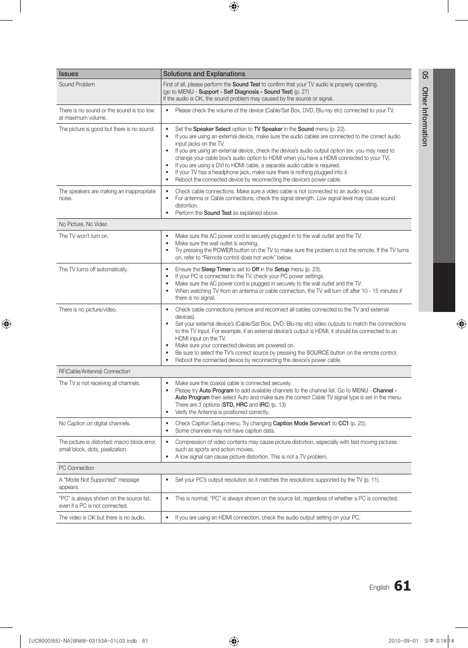 Samsung UN65C8000XFXZA User Manual | Page 61 / 199