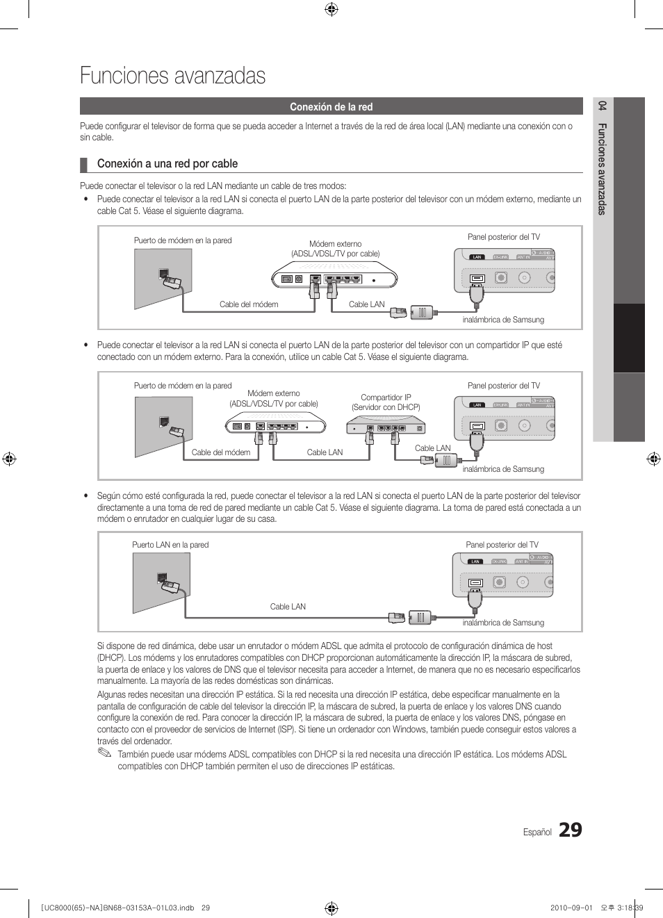 Funciones avanzadas | Samsung UN65C8000XFXZA User Manual | Page 95 / 199