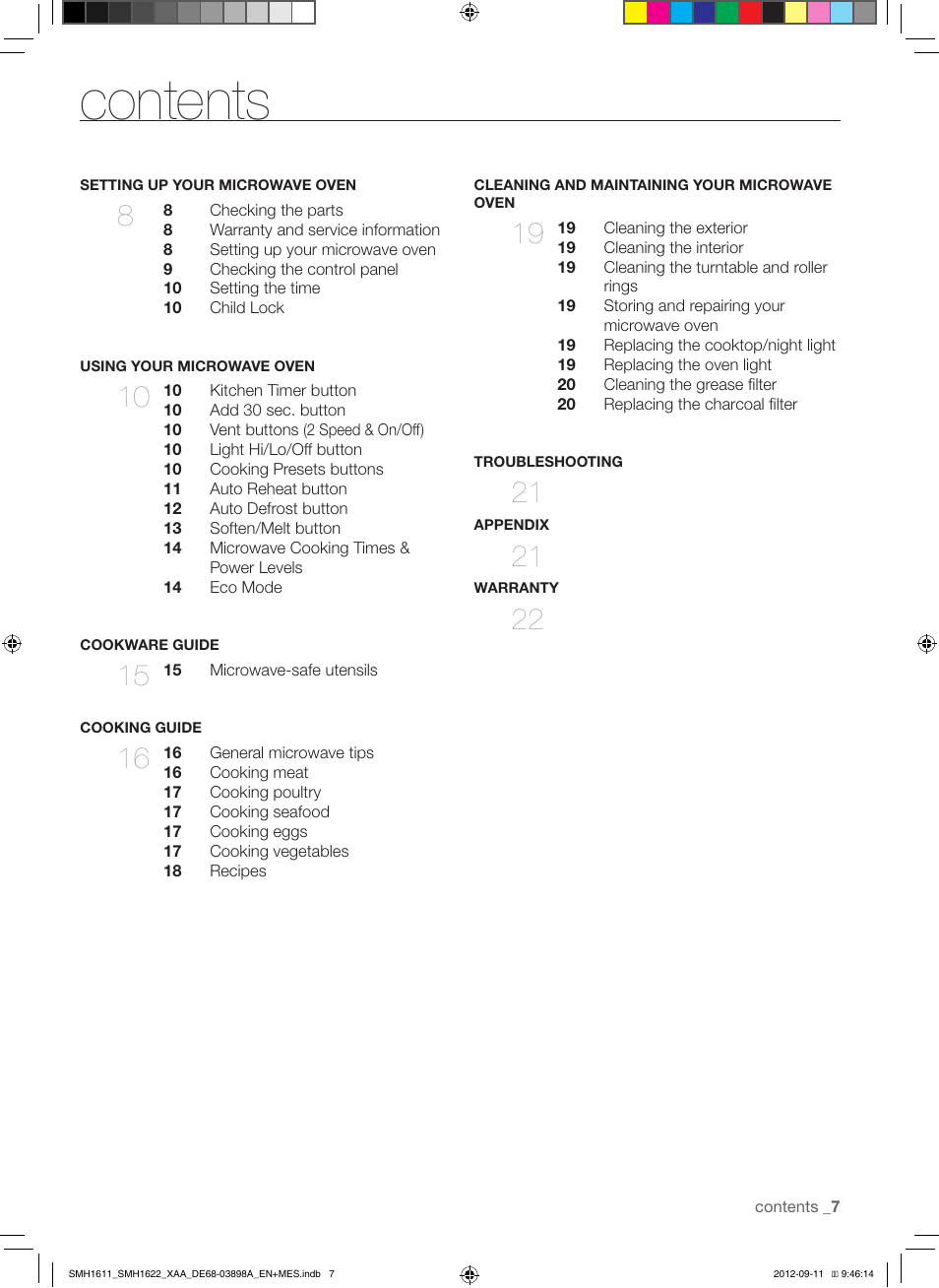Samsung SMH1622S-XAA User Manual | Page 7 / 48