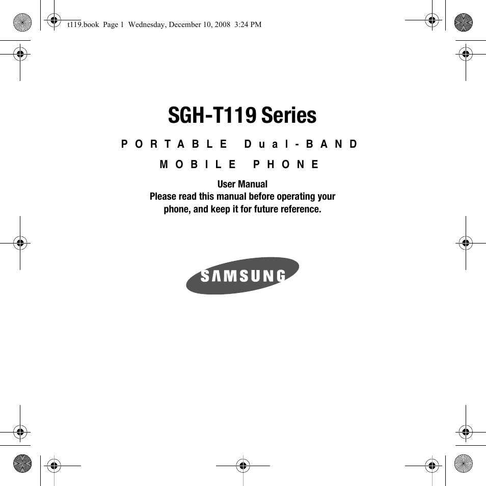 Samsung SGH-T119ZGATMB User Manual | 121 pages