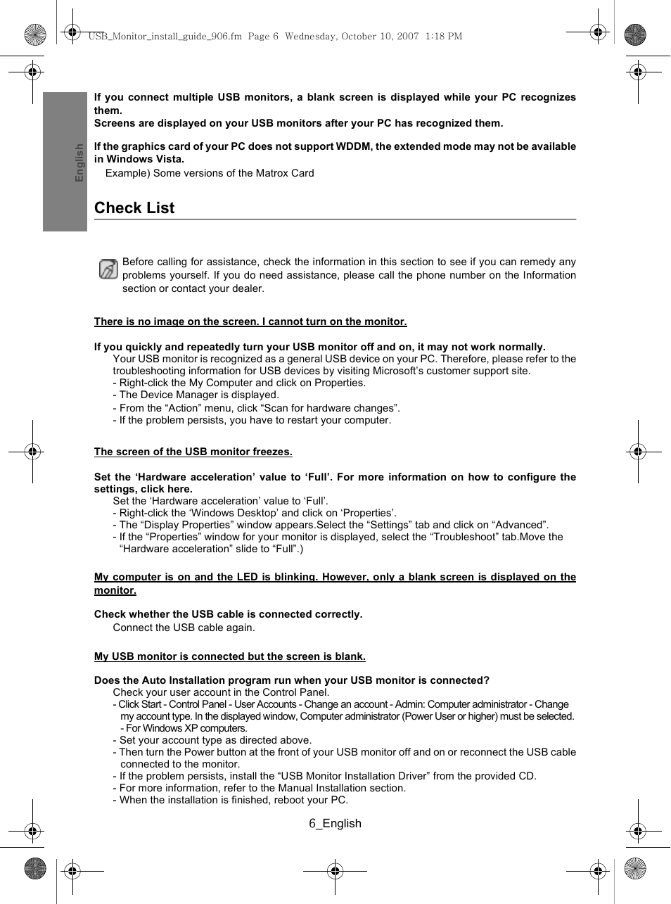 Check list | Samsung LS19UBPEBQ-XAA User Manual | Page 8 / 47