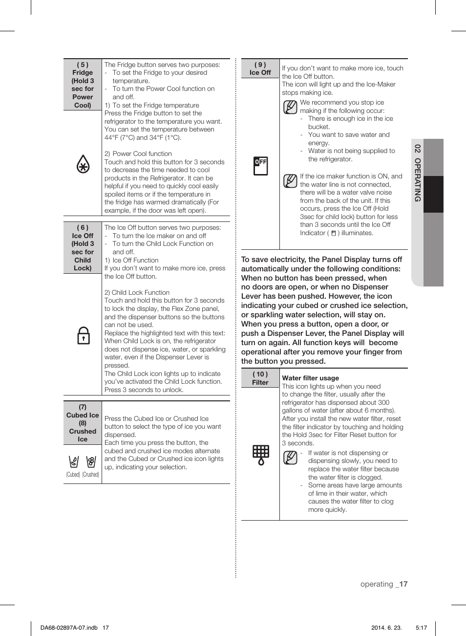 Samsung RF24FSEDBSR-AA User Manual | Page 17 / 108