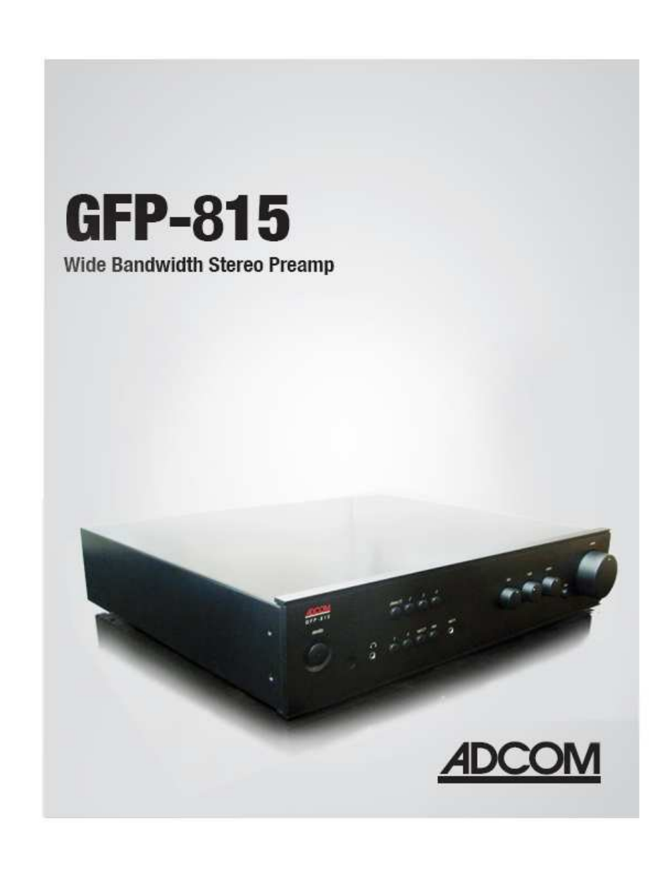 Adcom GFP-815 User Manual | 11 pages