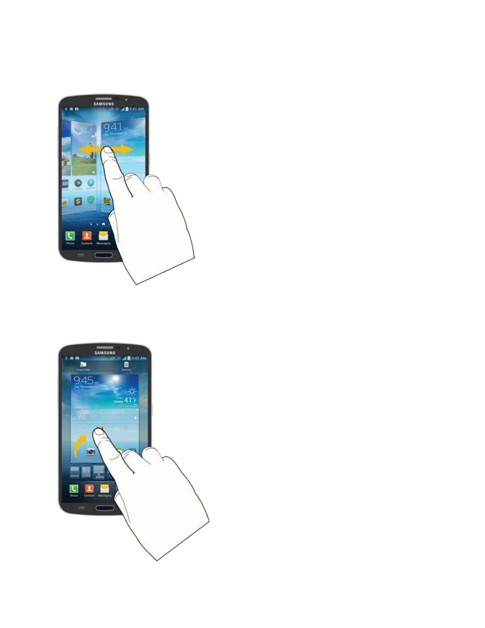 Swipe or slide, Drag | Samsung SPH-L600ZKASPR User Manual | Page 26 / 159