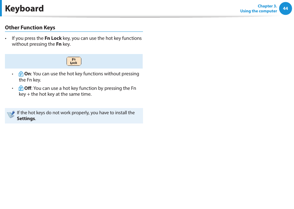 Keyboard | Samsung NP470R5E-K02UB User Manual | Page 45 / 125