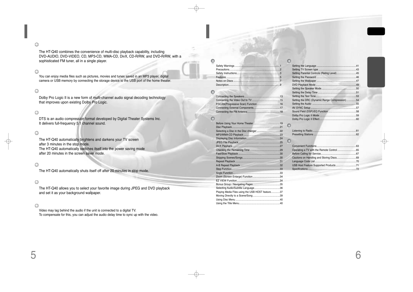 Samsung HT-Q40T-XAC User Manual | Page 4 / 38
