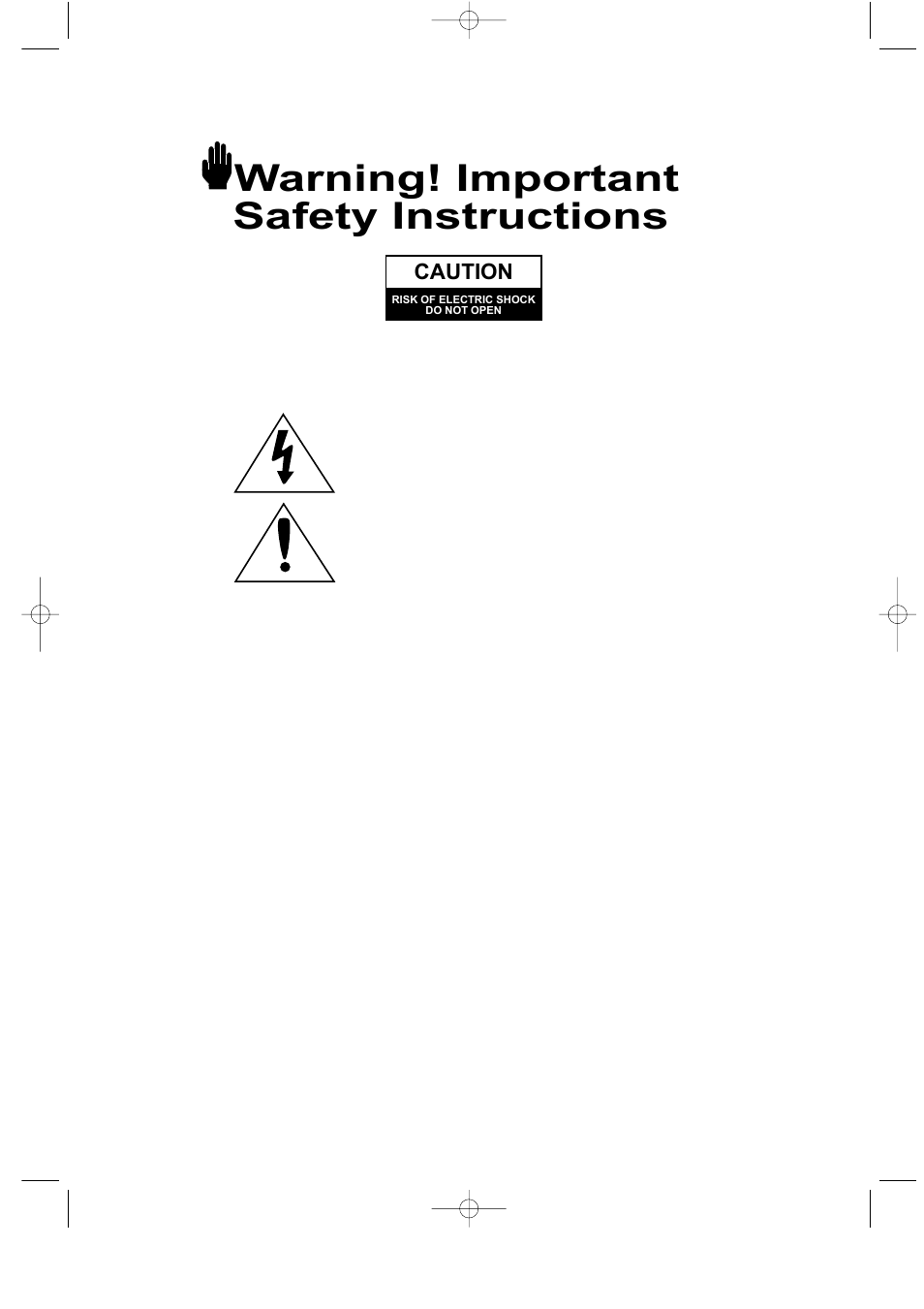 Warning! important safety instructions, Caution | Samsung LTM225WX-XAA User Manual | Page 2 / 72