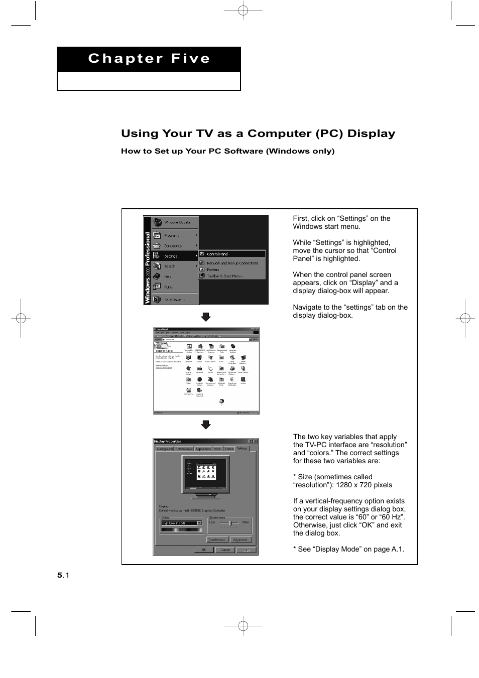 Using your tv as a computer (pc) display, P c d | Samsung LTM225WX-XAA User Manual | Page 60 / 72