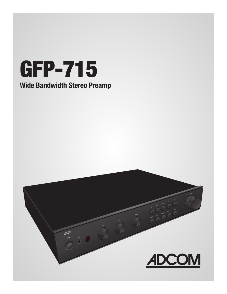 Adcom GFP-715 User Manual | 12 pages