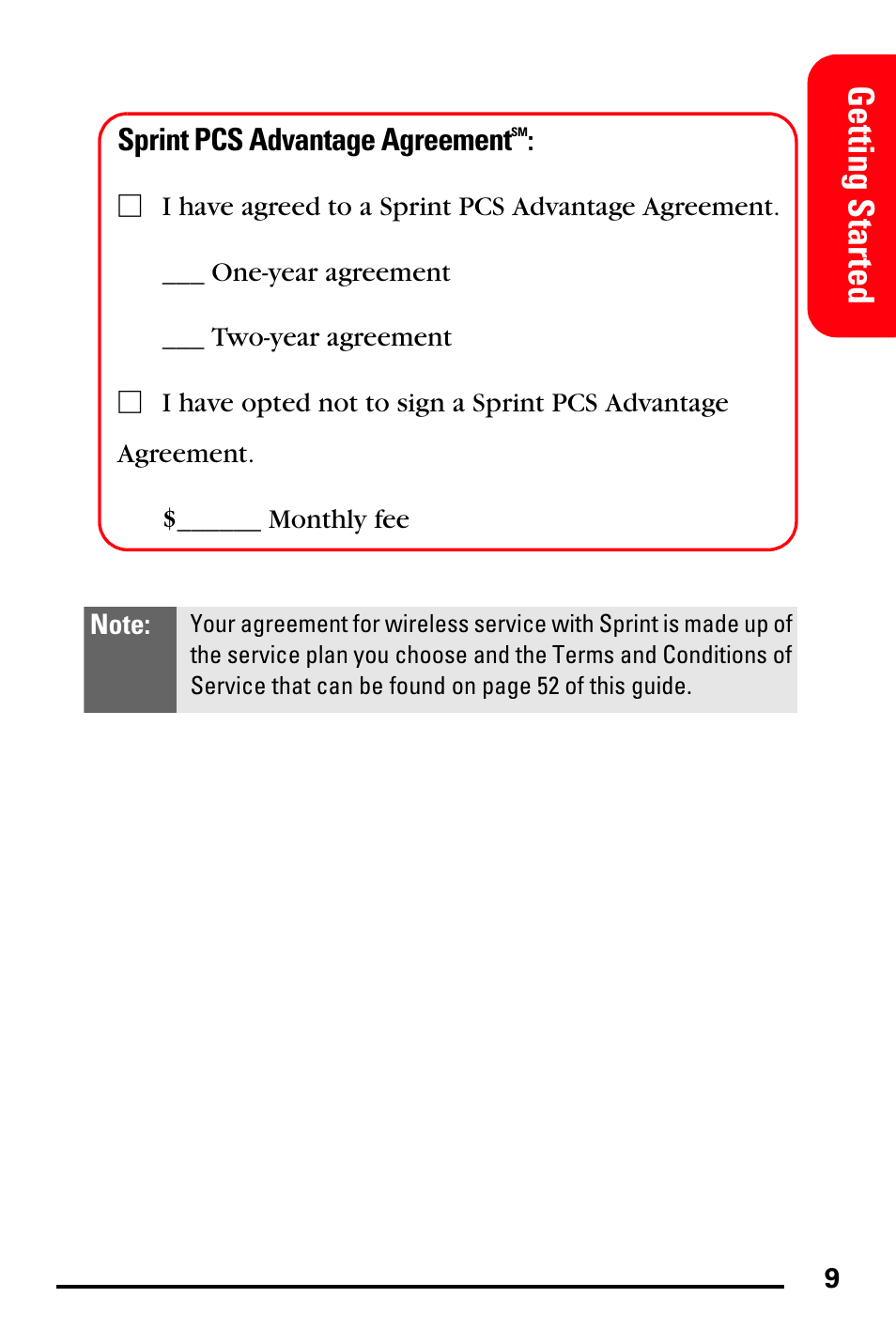 Getting started | Samsung SPH-I600MSSXAR User Manual | Page 17 / 76