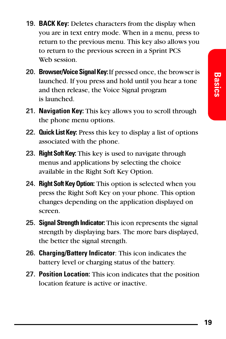 Basics | Samsung SPH-I600MSSXAR User Manual | Page 27 / 76