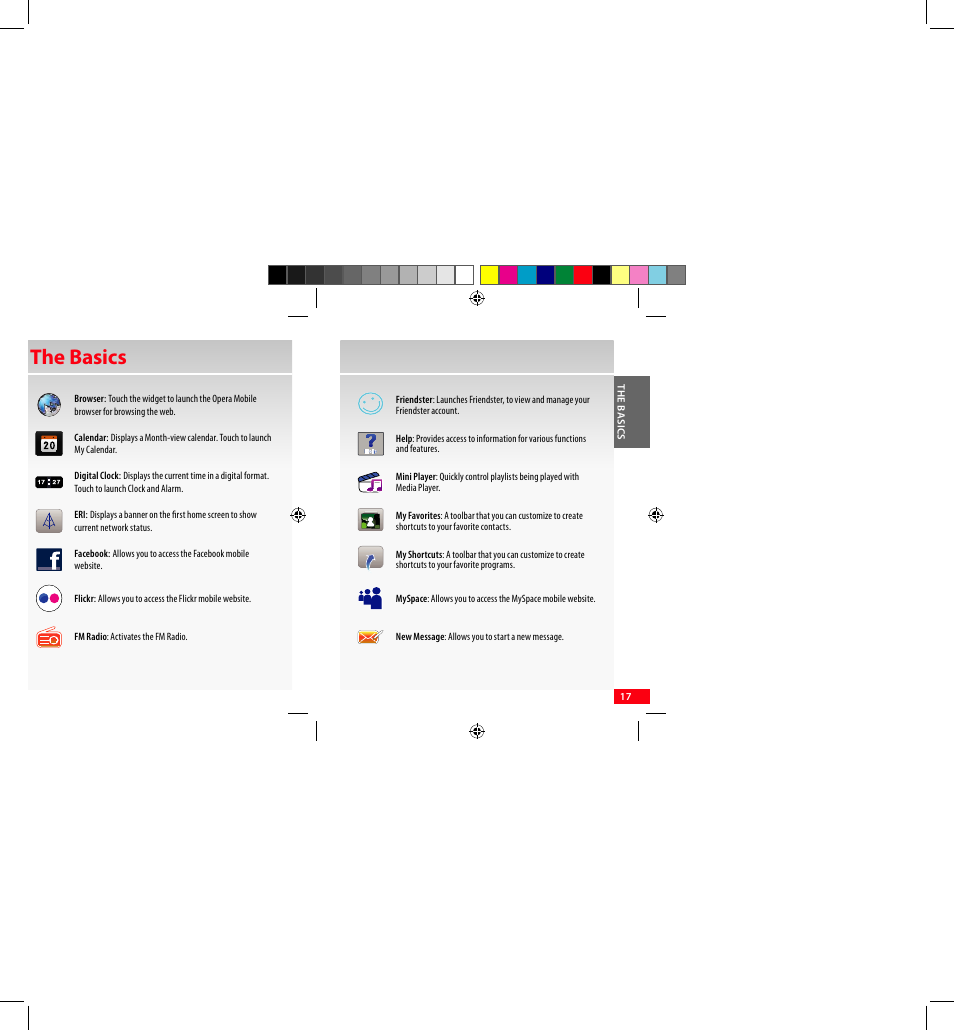 The basics | Samsung SCH-I920DAAVZW User Manual | Page 17 / 122