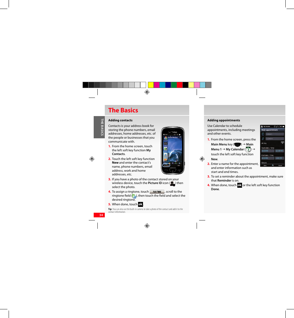 The basics | Samsung SCH-I920DAAVZW User Manual | Page 34 / 122