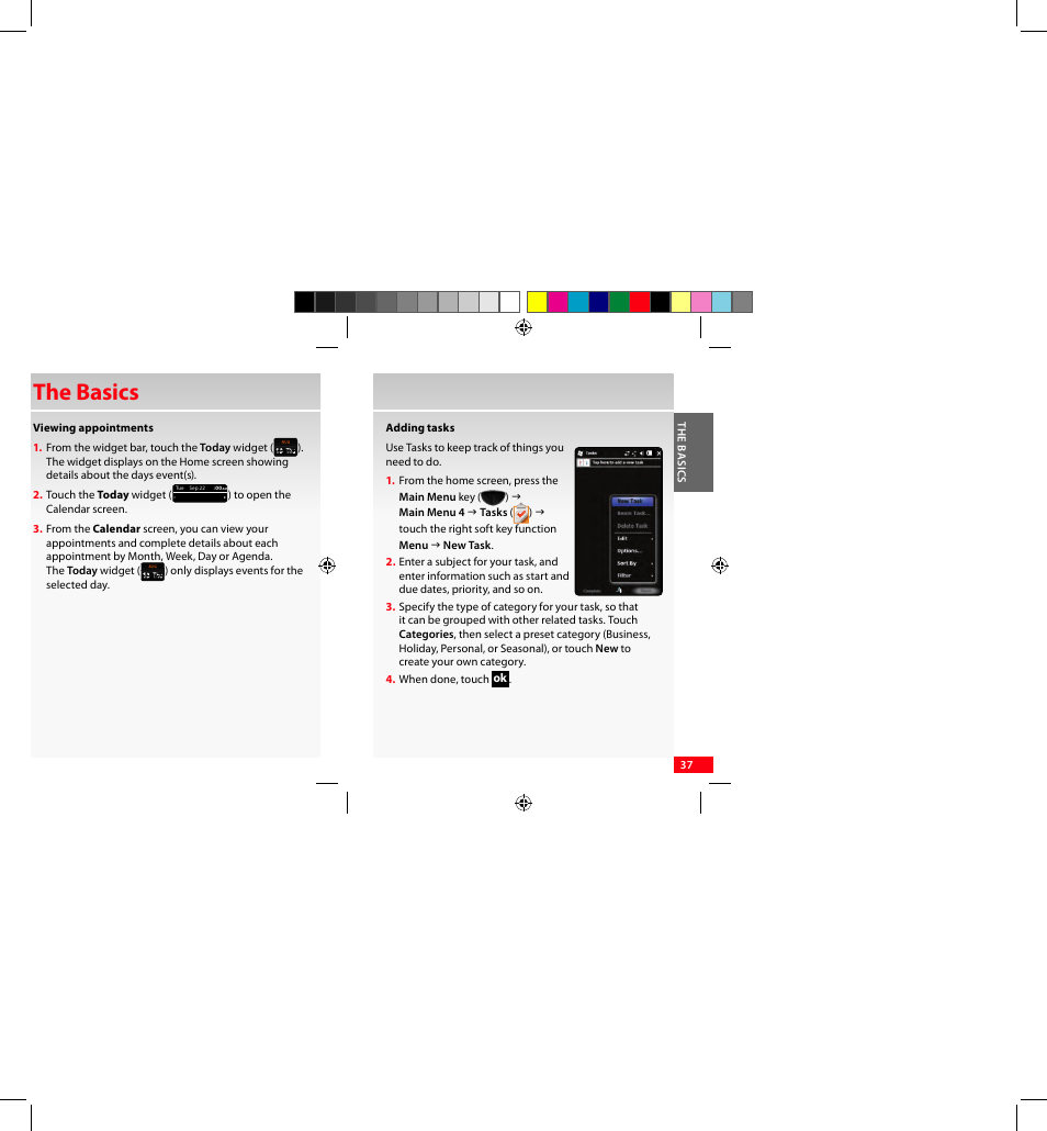 The basics | Samsung SCH-I920DAAVZW User Manual | Page 37 / 122