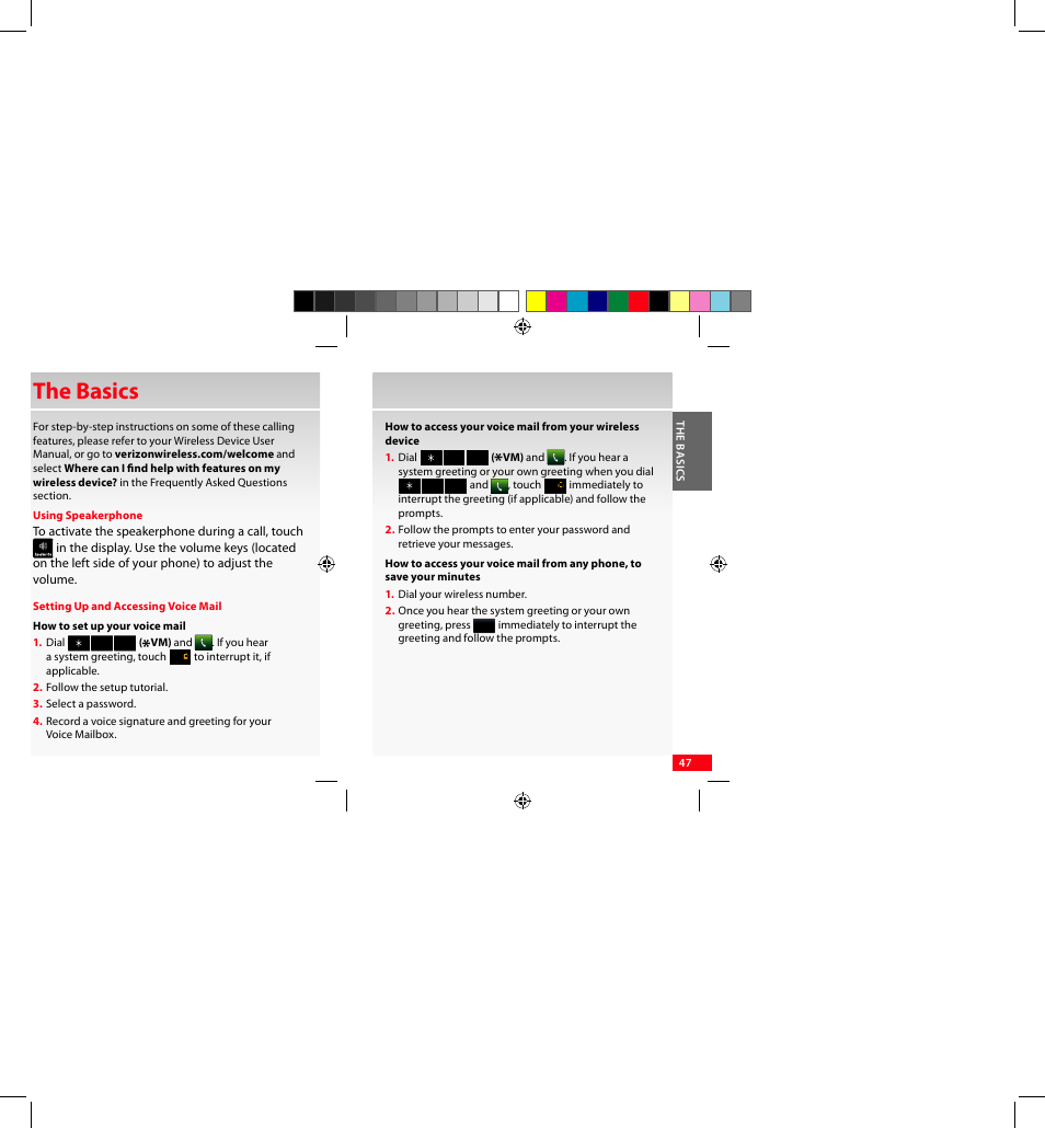 The basics | Samsung SCH-I920DAAVZW User Manual | Page 47 / 122