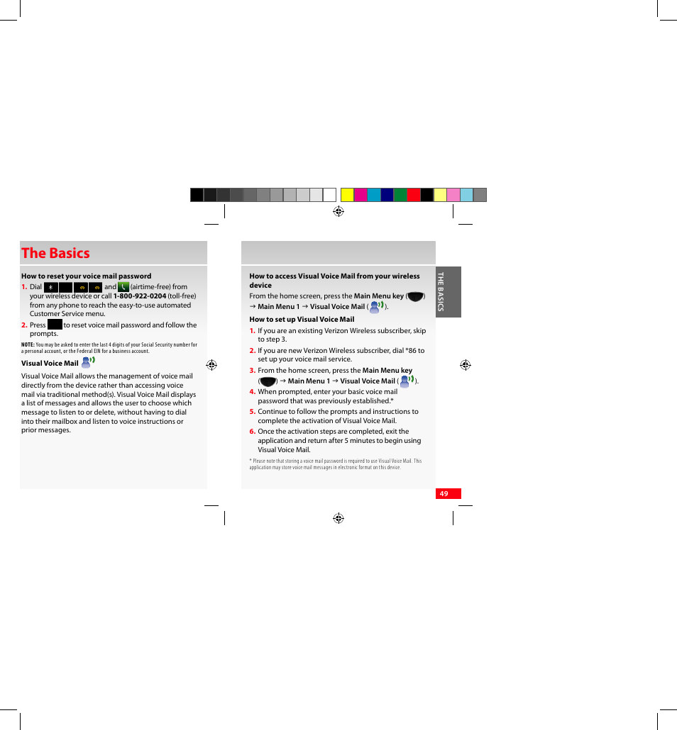 The basics | Samsung SCH-I920DAAVZW User Manual | Page 49 / 122
