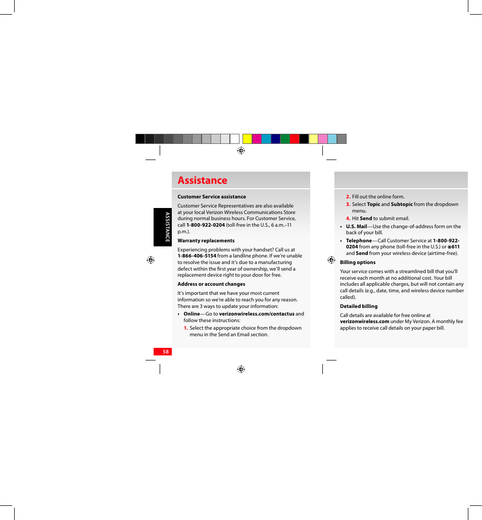 Assistance | Samsung SCH-I920DAAVZW User Manual | Page 58 / 122