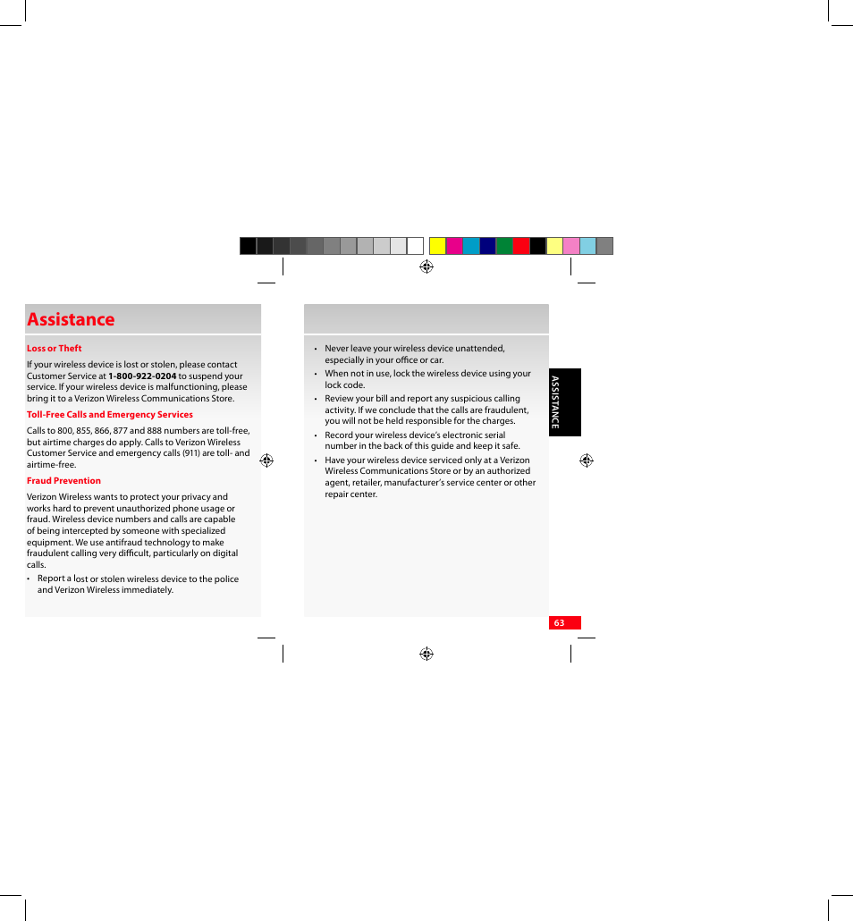 Assistance | Samsung SCH-I920DAAVZW User Manual | Page 63 / 122