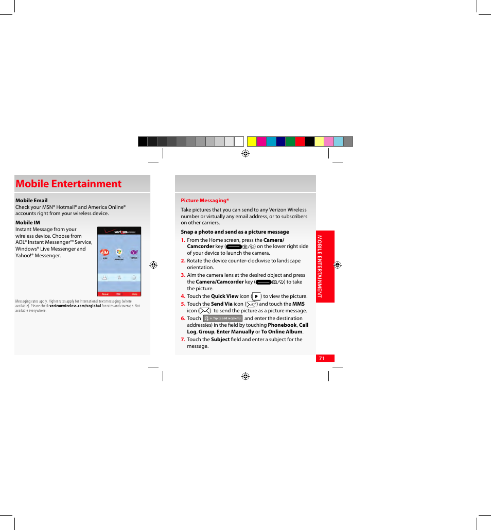 Mobile entertainment | Samsung SCH-I920DAAVZW User Manual | Page 71 / 122