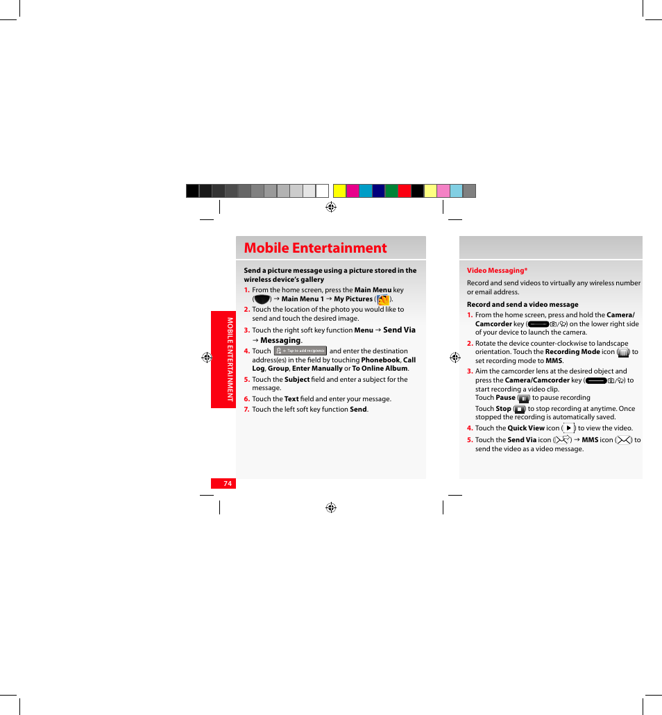 Mobile entertainment | Samsung SCH-I920DAAVZW User Manual | Page 74 / 122