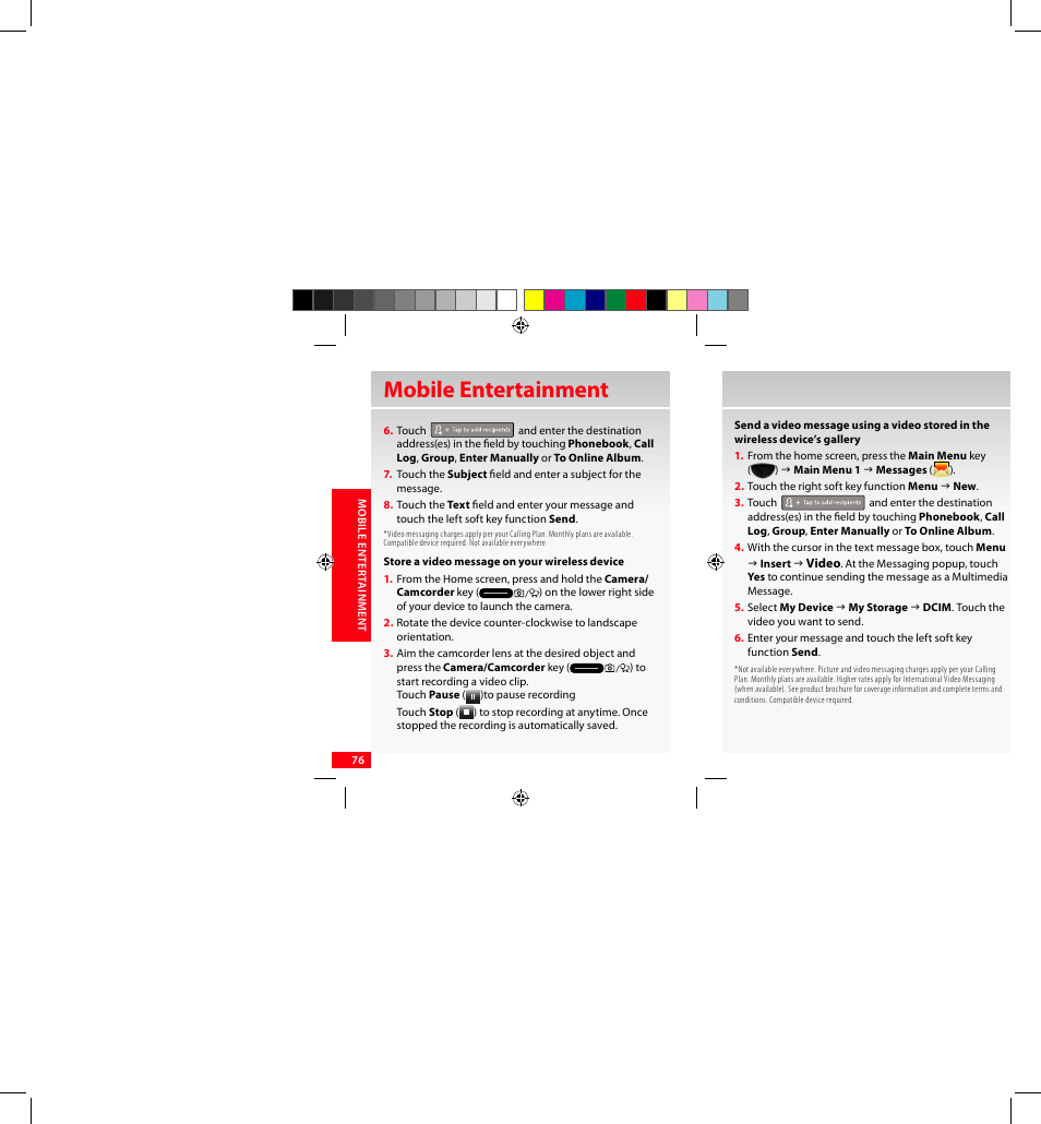 Mobile entertainment | Samsung SCH-I920DAAVZW User Manual | Page 76 / 122